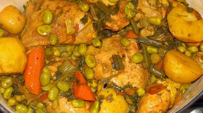 עוף עם ירקות – “pot au feu” – תבשיל דיאטטי