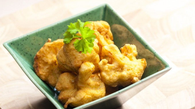 כרובית מטוגנת בבלילת בירה