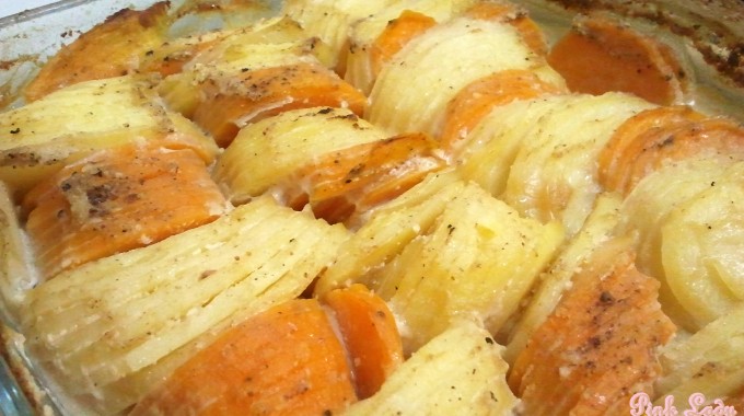 מאפה תפוחי אדמה ובטטות